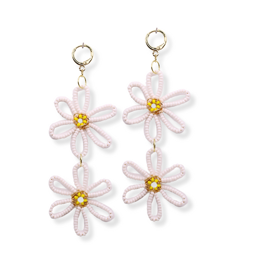 Double Daisy Beaded Earrings 😂 | summer nikole jewelry