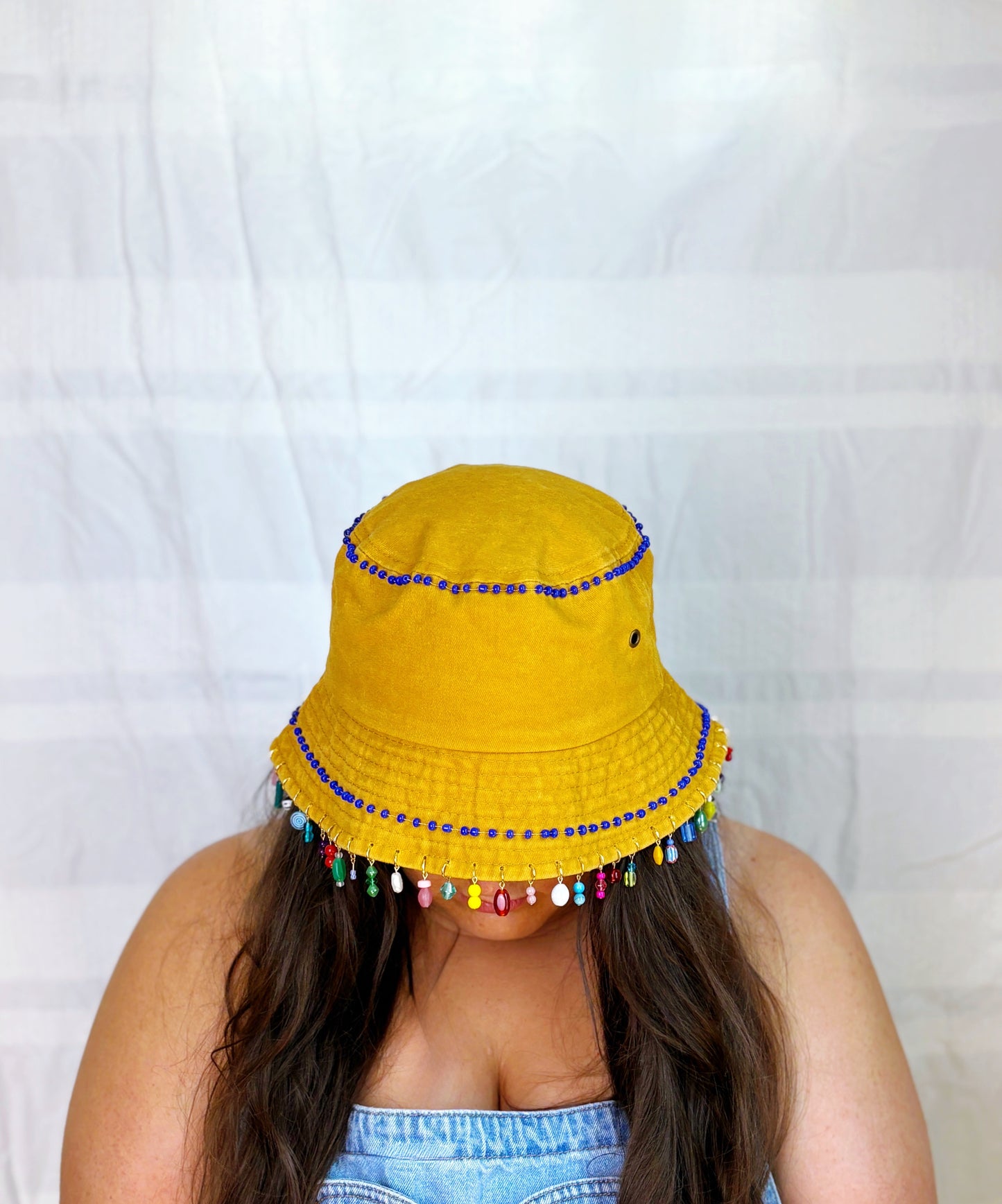 Beaded Embroidered Bucket Hat