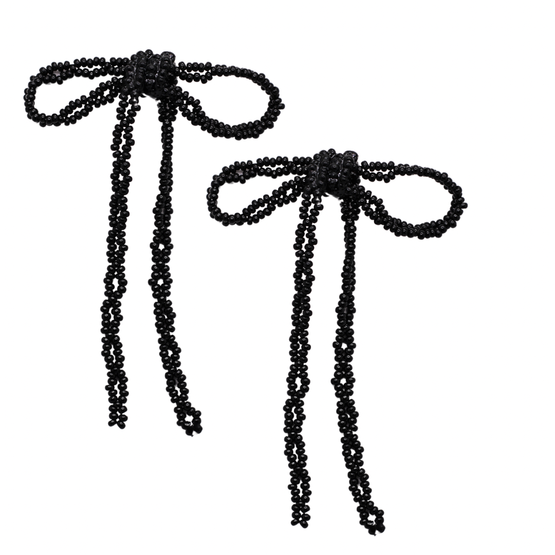 Gracie Beaded Bow Earrings