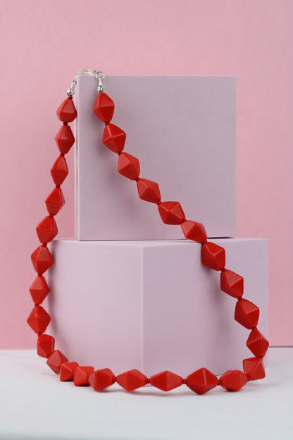 Red Beaded Necklace