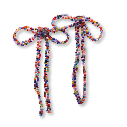 Gracie Beaded Bow Earrings