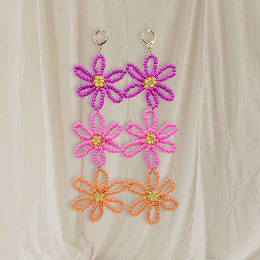 Emma Triple Daisy Dangles