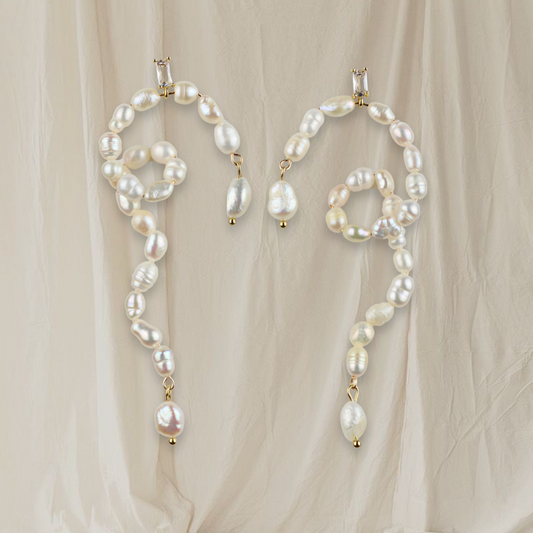 Sherman Earrings - Pearl