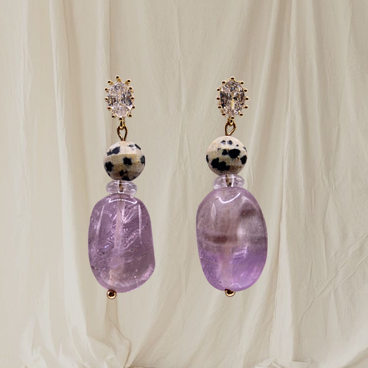 One of a Kind Amethyst Earrings