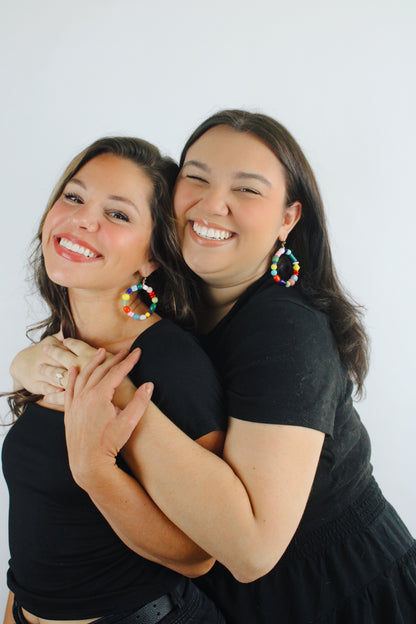 Frankie Beaded Hoops