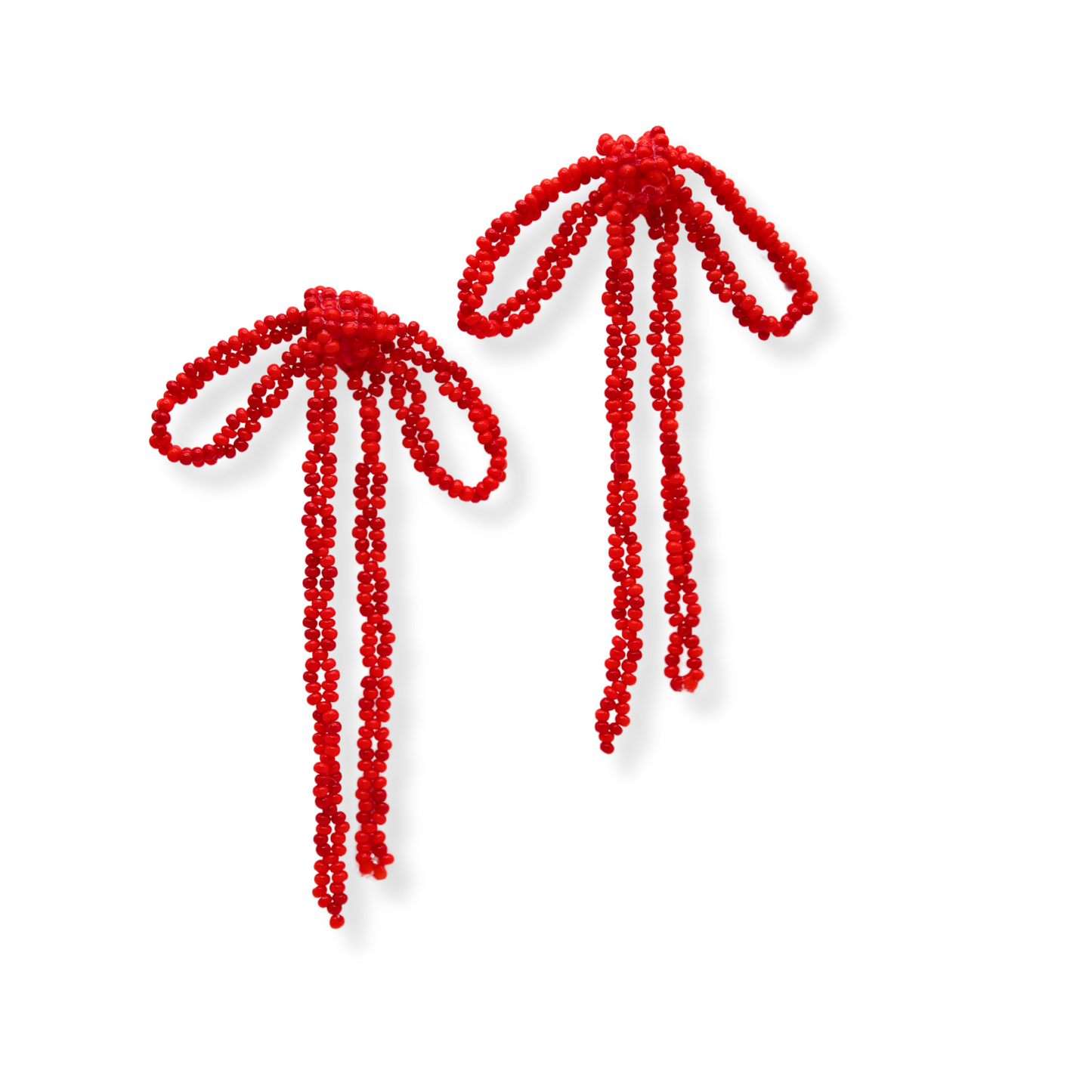Gracie Beaded Bow Earrings