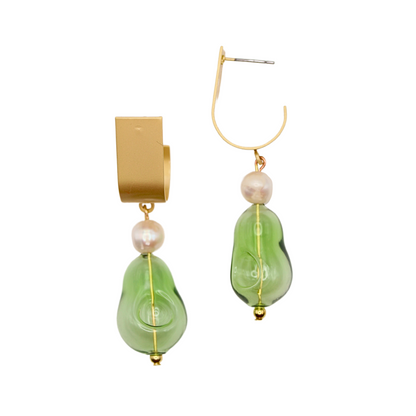 Clara Green Glass Earrings | Summer Nikole Jewelry
