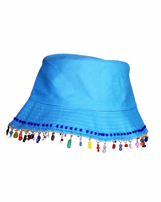 Beaded Embroidered Bucket Hat
