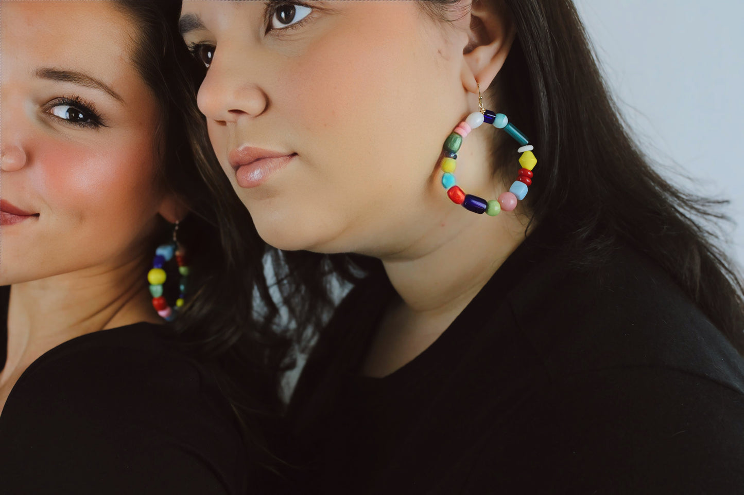 Frankie Beaded Hoops