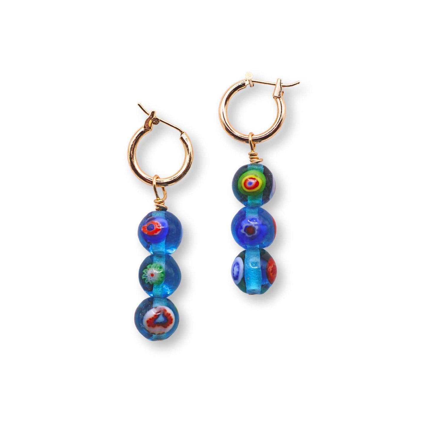 OOAK Glass Bauble Hoops