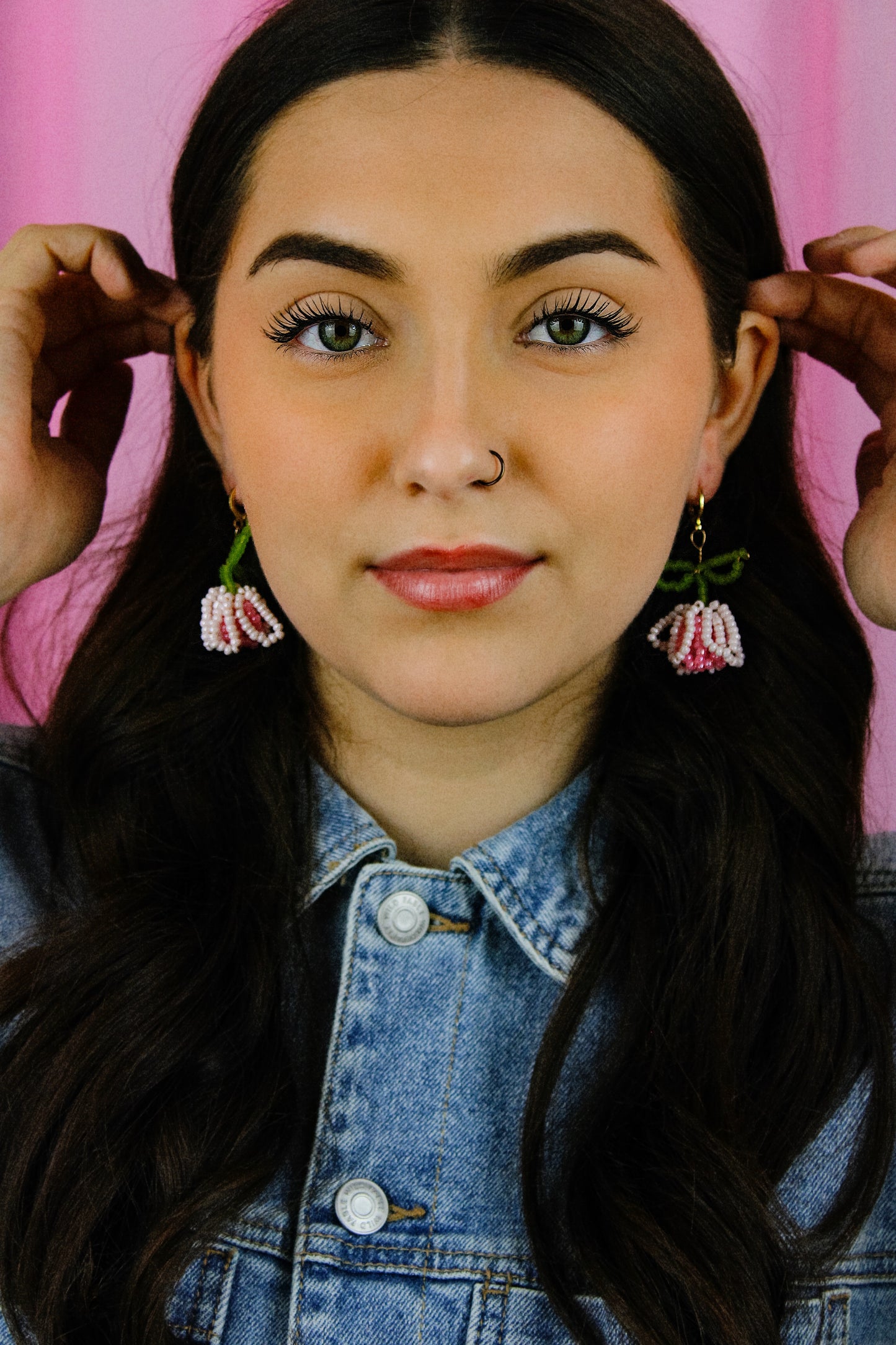 Beaded Tulip Earrings