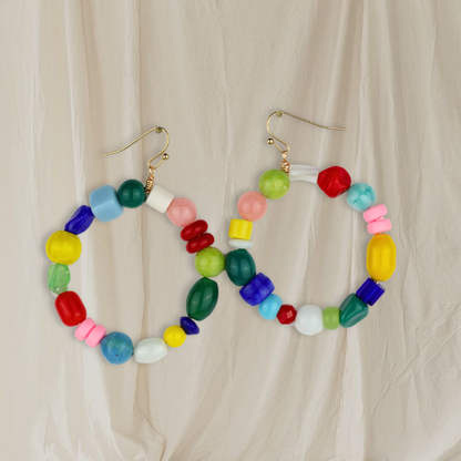 Frankie Beaded Hoops