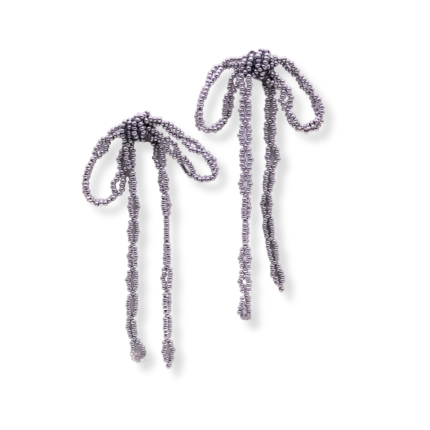 Gracie Beaded Bow Earrings
