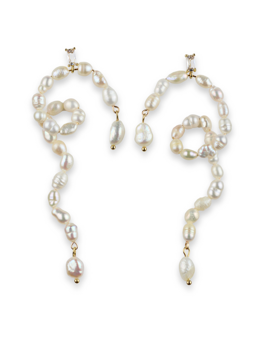 Sherman Earrings - Pearl