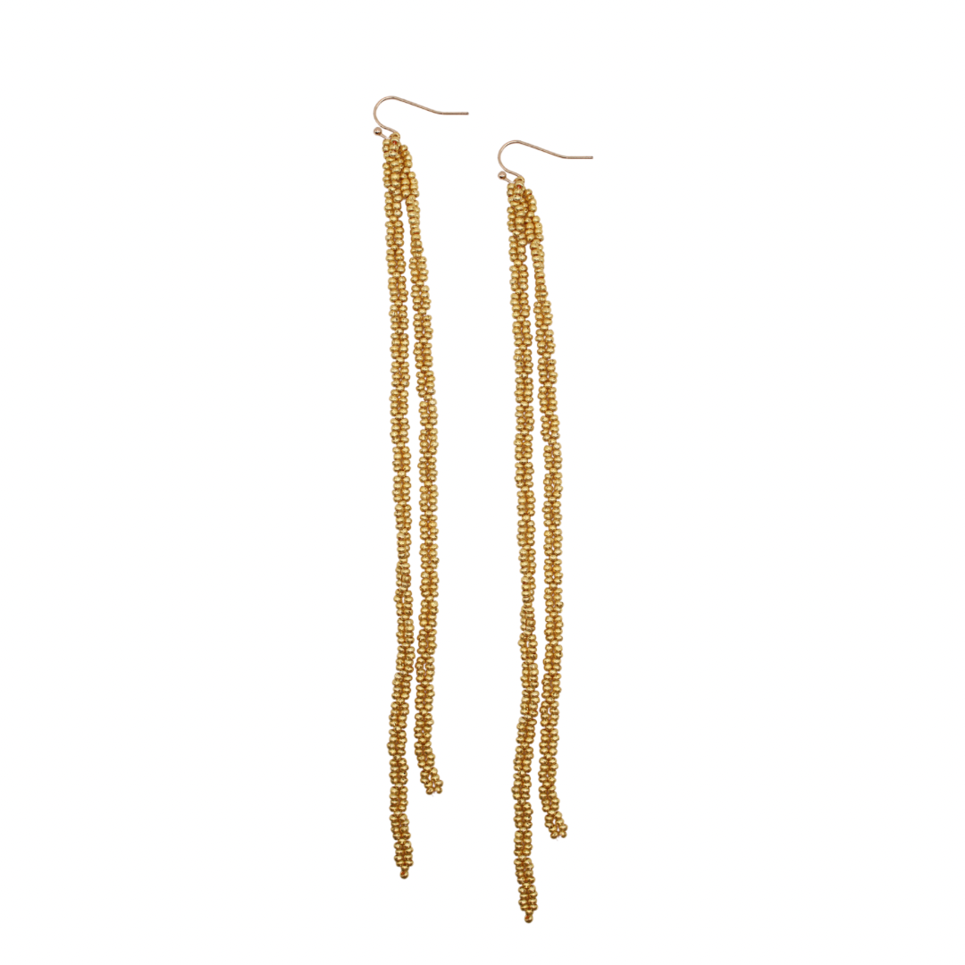 Sibley Earrings in gold beads | Summer Nikole Jewelry