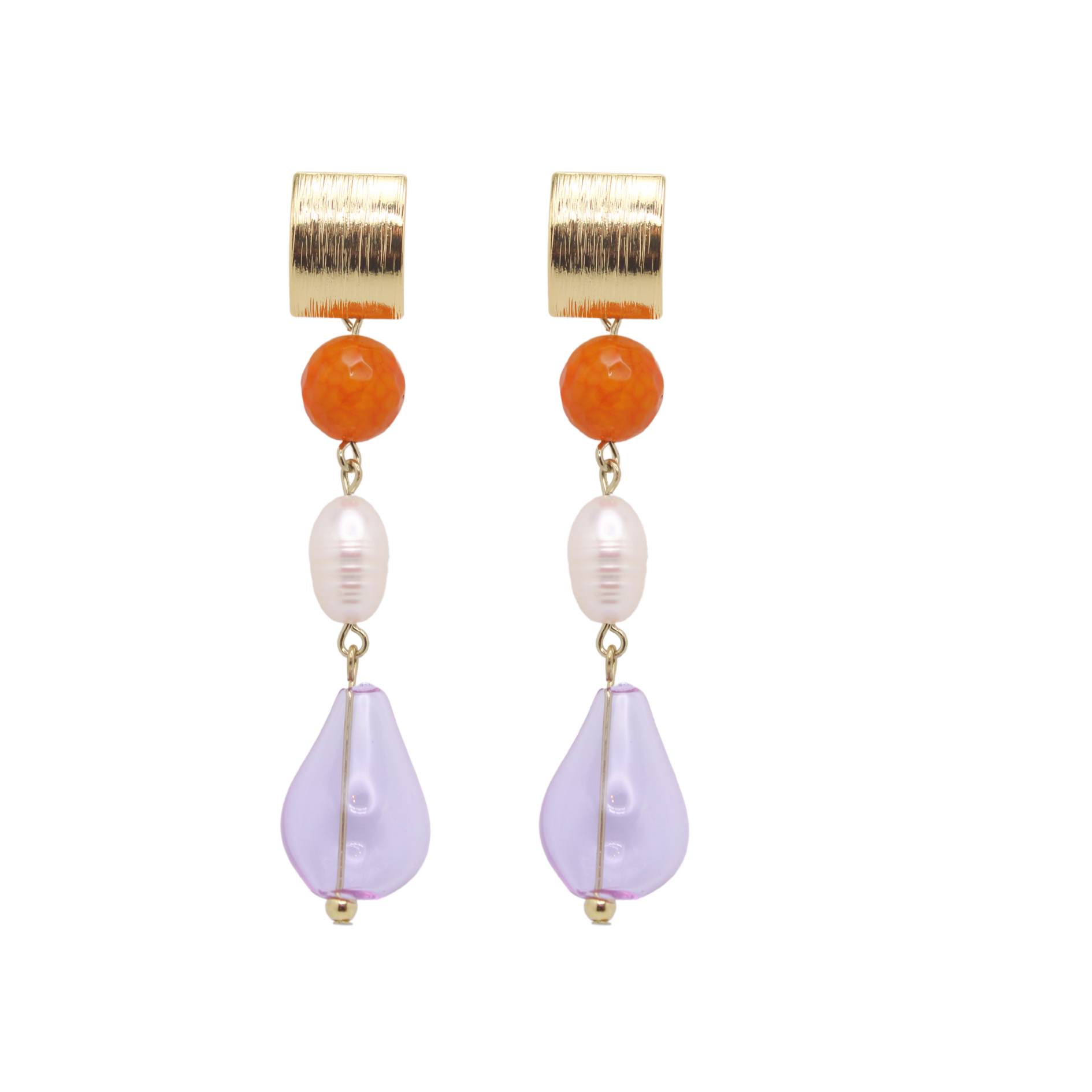 OOAK Glass & Pearl Beaded Dangle Earrings | Summer NIkole Jewelry