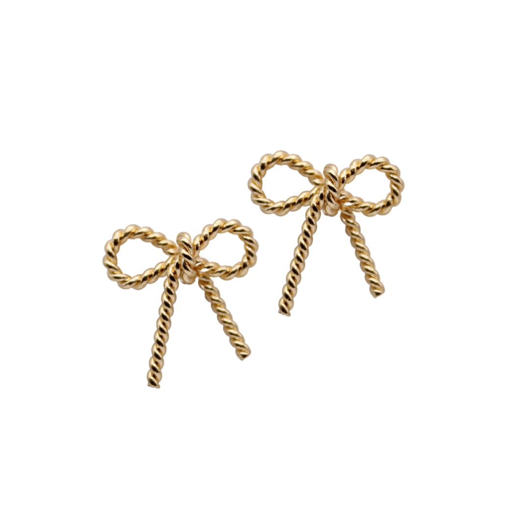Zoe Gold Bow Studs | Summer Nikole Jewelry